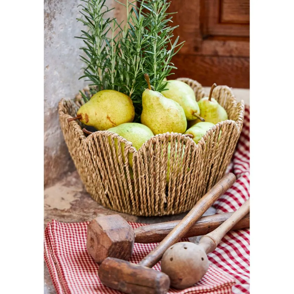 Lot de 2 corbeilles en jonc de mer naturel - Chaumière