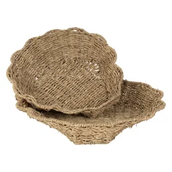 Lot de 2 corbeilles en jonc de mer naturel - Les fruits