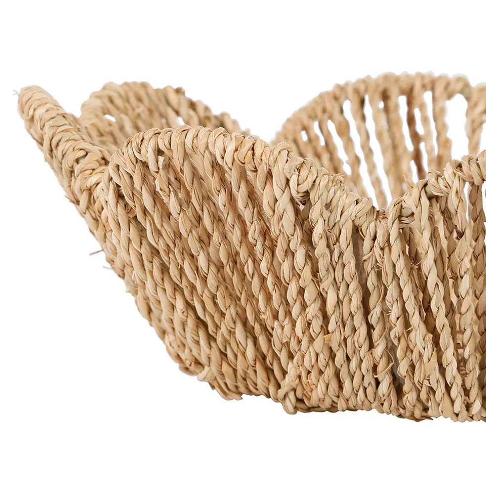 Lot de 2 corbeilles en jonc de mer et fer naturel - Chaumiere