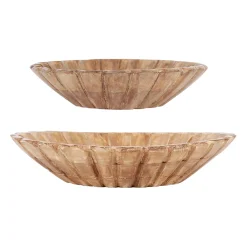 Lot de 2 coupes en manguier brun - Grand Office