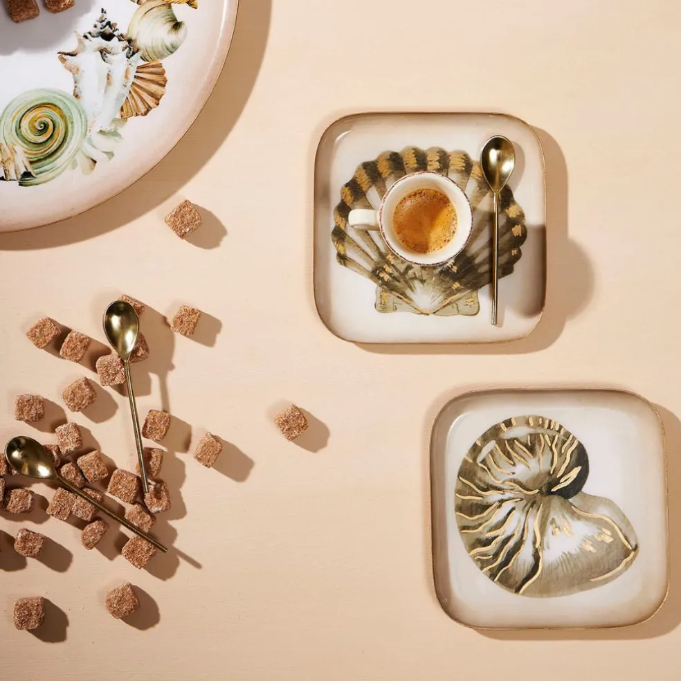 Lot de 4 cuillères à café en inox doré - Gourmet