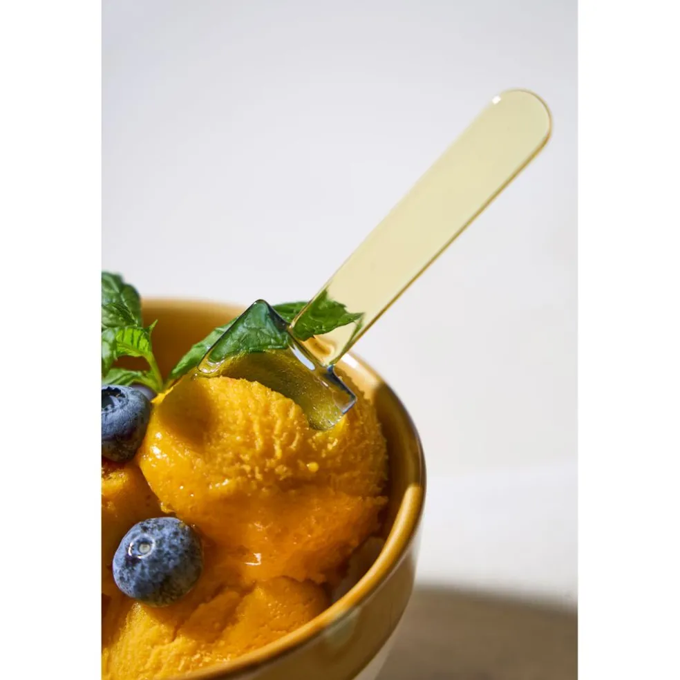 Lot de 6 cuillères à glace en verre borosilicate multicolore - Colorea