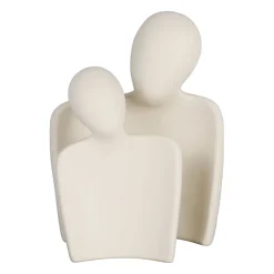 Lot de 2 décoration abstraite en grès écru - Greeka