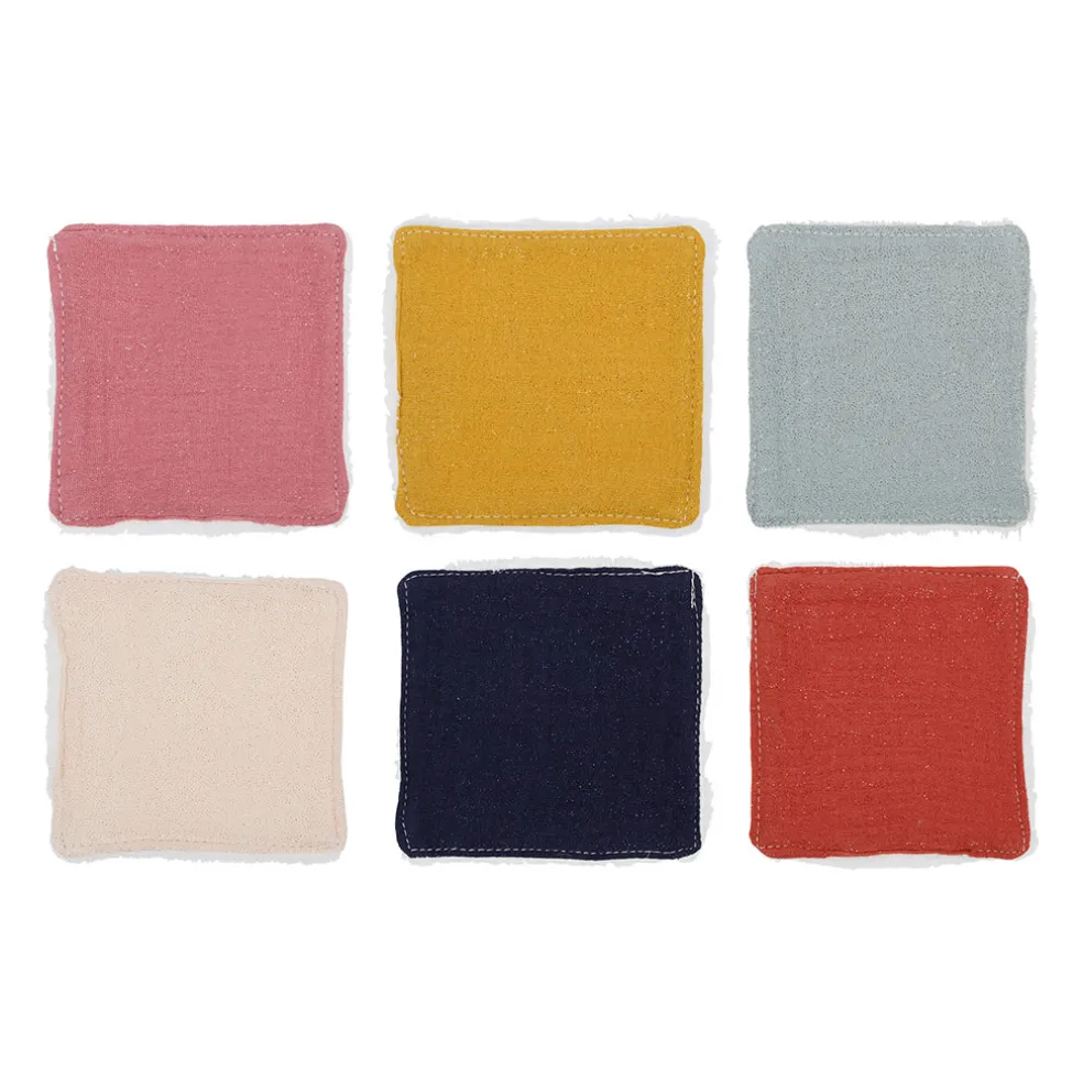 Lot de 6 lingettes ecolo petit modele scintillant multicolore