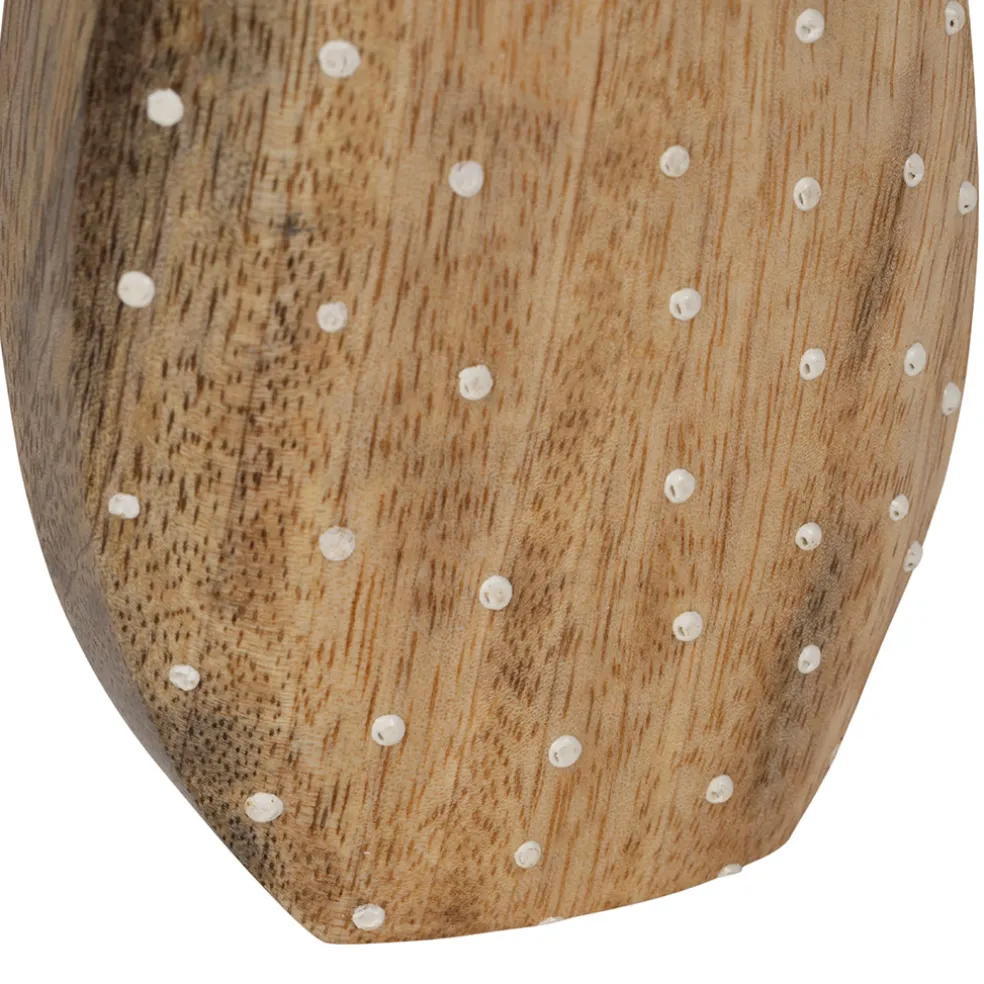 Lot de 2 Oeufs en manguier naturel et blanc - Floréal