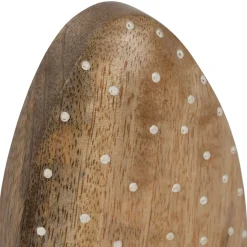 Lot de 2 Oeufs en manguier naturel et blanc - Floréal