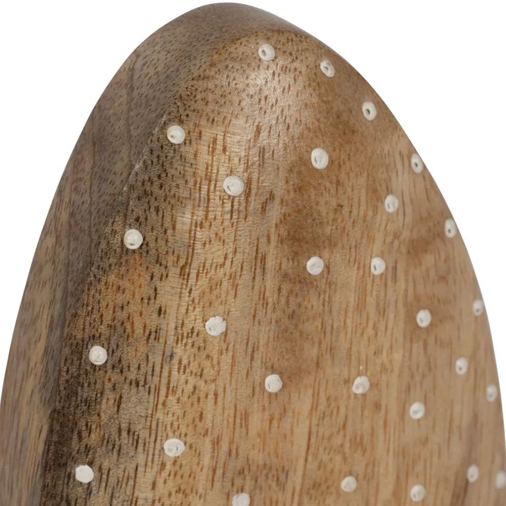 Lot de 2 Oeufs en manguier naturel et blanc - Floréal