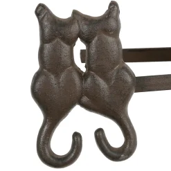 Lot de 2 paires d'embrasse chat accessoire rideau en fonte brun
