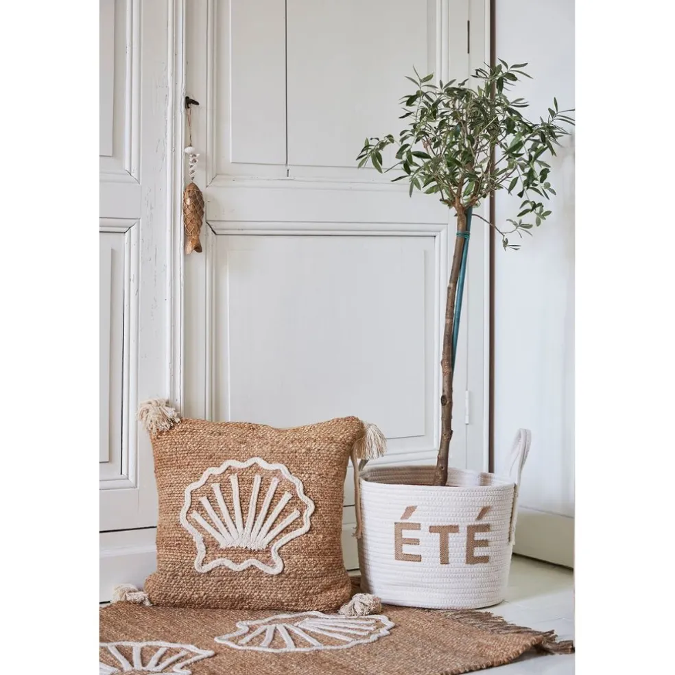 Lot de 2 paniers en coton et jute écru - Eté A La Mer