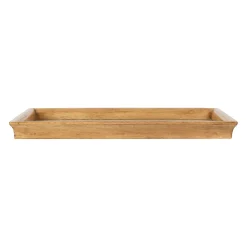 Lot de 2 plateaux en bois et verre naturel - Firmin