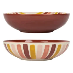 Lot de 2 saladiers en grès grenat - Manarola
