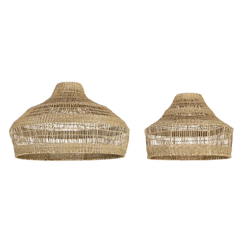 Lot de 2 suspensions en jonc de mer non électrifiées d58/d42cm - Cordlacy