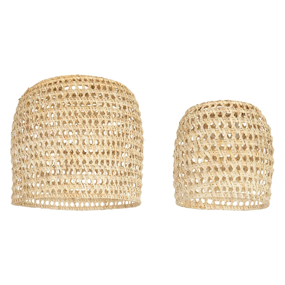 Lot de 2 suspensions en rotin naturel non électrifiée - Hera