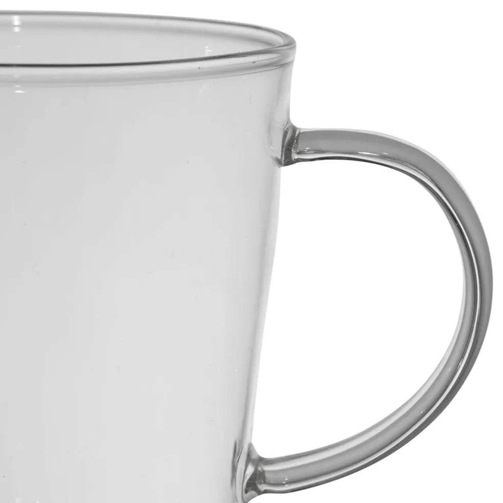 Lot de 4 tasses a thé love en verre multicolore 35cl - Colorea