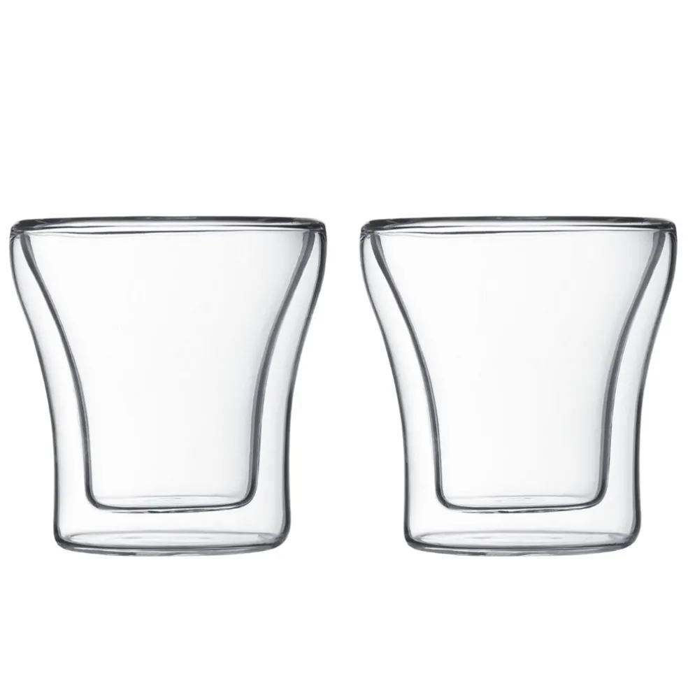 Lot de 2 tasses double paroi 10cl - assam