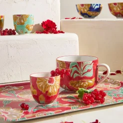 Lot de 2 tasses en grès multicolore 60cl - Flaura