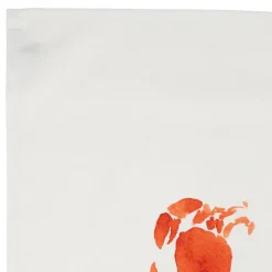 Lot de 2 torchons en coton blanc 50x70cm - Crustacé