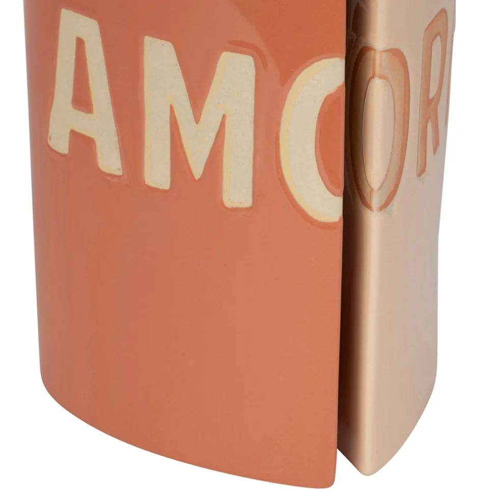 Lot de 2 vases en grès nude 13x6.5xh24cm - Funny