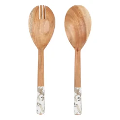 Lot de couverts de salade en manguier beige - Estran