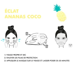 Masque visage fruit collection éclat en bio cellulose