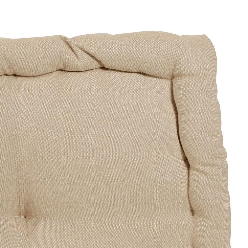 Matelas capitonné chambray beige en coton