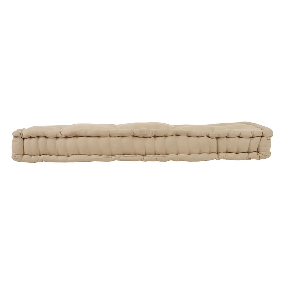 Matelas capitonné chambray beige en coton