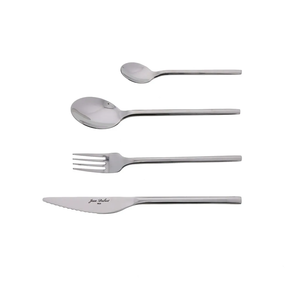 Menagere 16 pièces en inox argent - thai