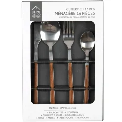 Menagere effet bois 16 pieces