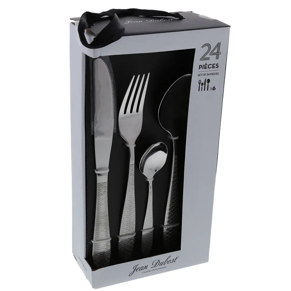 Menagere flower 24 pièces en acier inoxydable