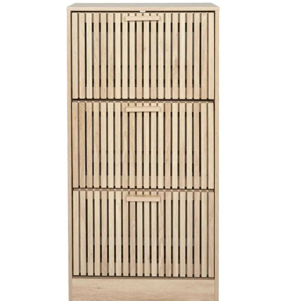 Meuble à chaussures 3 portes H113cm - Kara