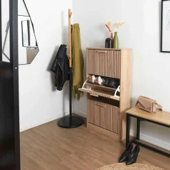 Meuble à chaussures 3 portes H113cm - Kara