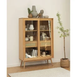 Meuble haut en placage chêne naturel h160cm - barrali