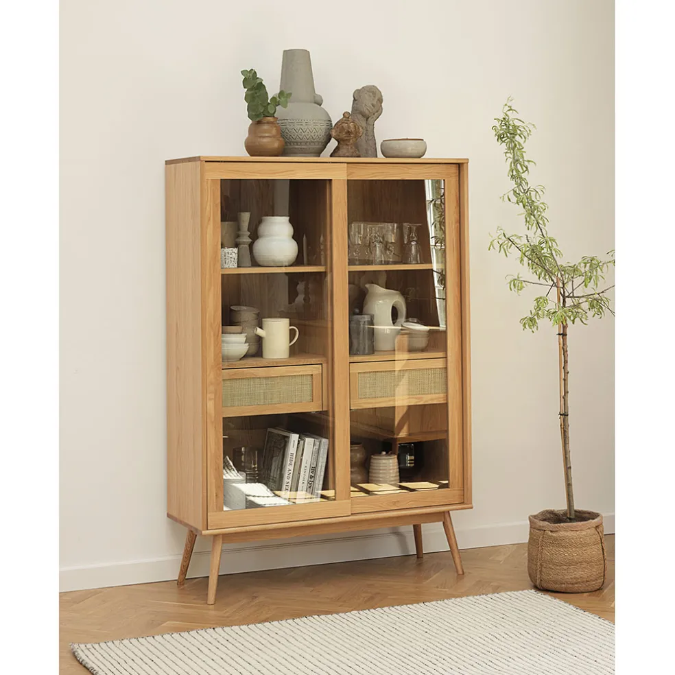 Meuble haut en placage chêne naturel h160cm - barrali