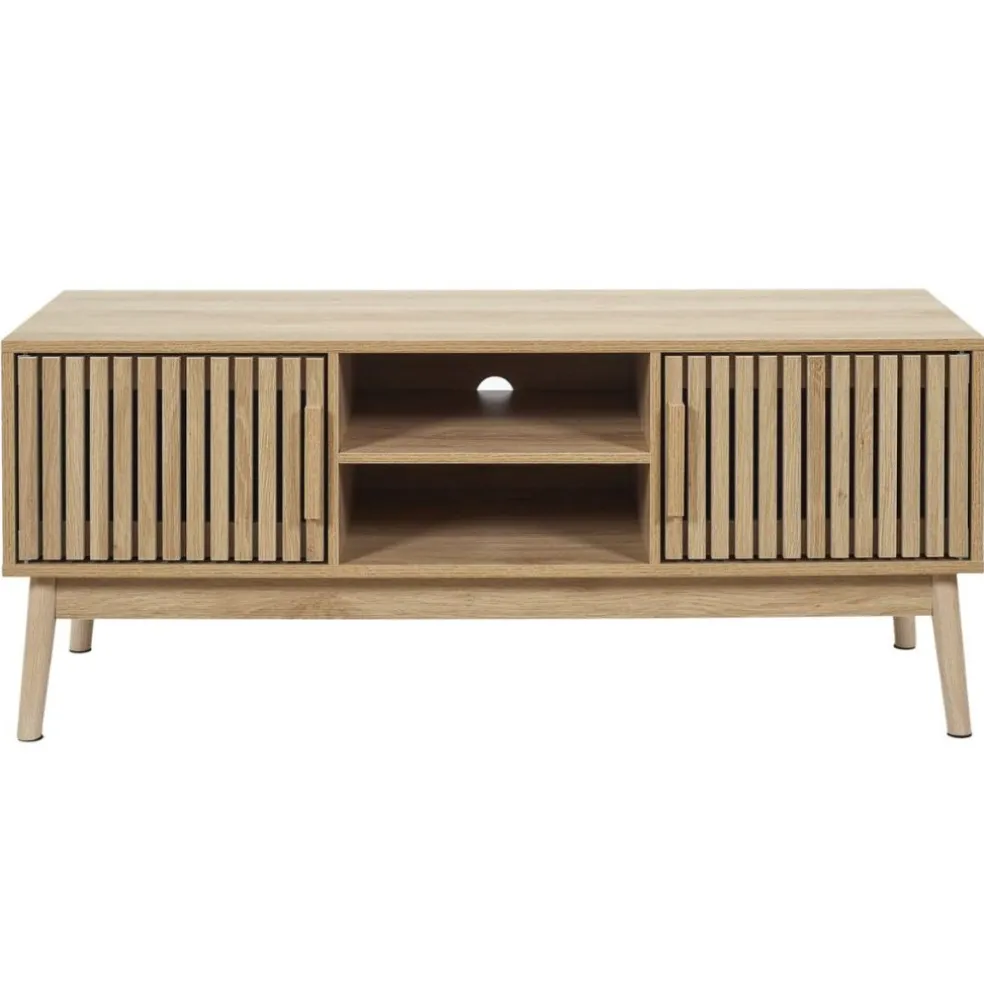 Meuble tv en bois naturel 117x48cm - kara