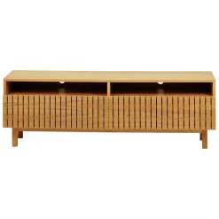 Meuble tv en chêne naturel 150x50cm - Paulo