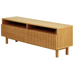 Meuble tv en chêne naturel 150x50cm - Paulo