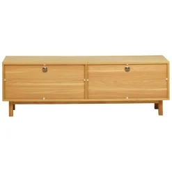 Meuble tv en chêne naturel 150x50cm - Paulo