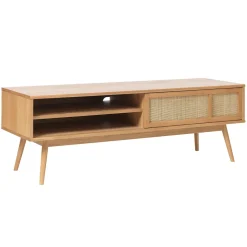 Meuble TV en plaquage chêne nature l150cm - barrali