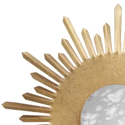 Miroir antique en fer doré d18cm - aureol