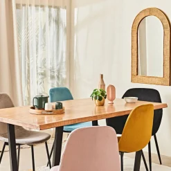 Miroir arrondie en rotin naturel - Tamba