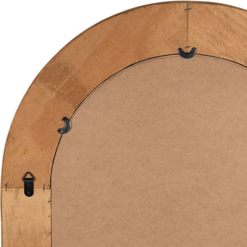 Miroir arrondie en rotin naturel - Tamba