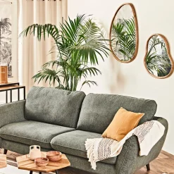 Miroir asymetrique en manguier 66x62cm - Hervea