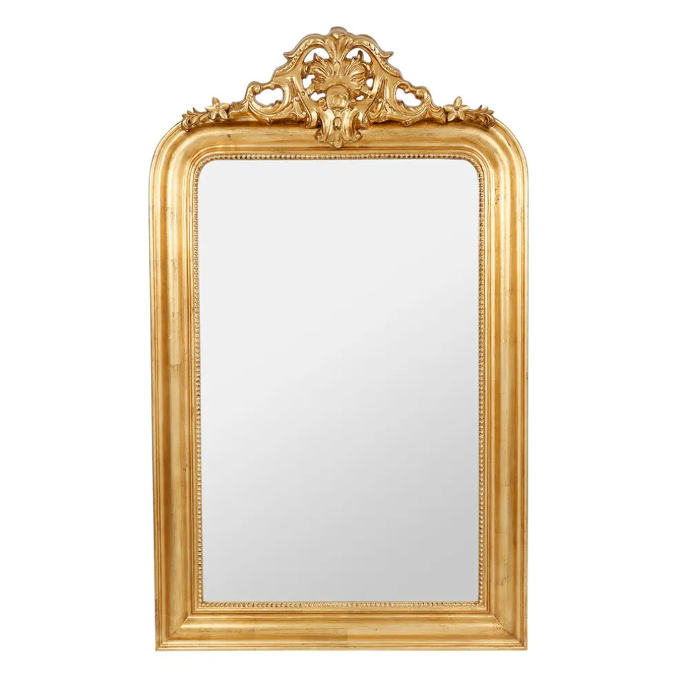 Miroir baroque doré en bois - Féerie