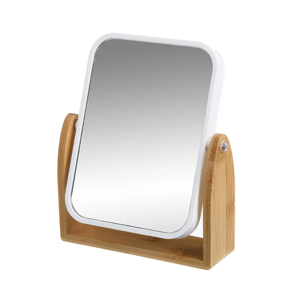 Miroir carre grossissant blanc