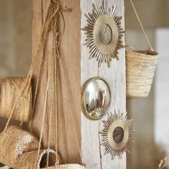 Miroir convex en laiton doré d21.5cm - edman