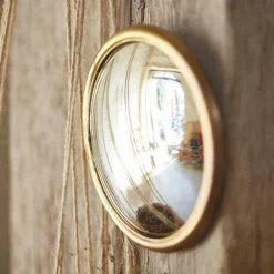 Miroir convexe en laiton doré d11.5cm - edman