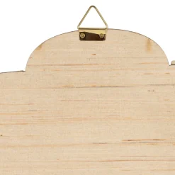 Miroir coquillage en rotin naturel 50x35cm