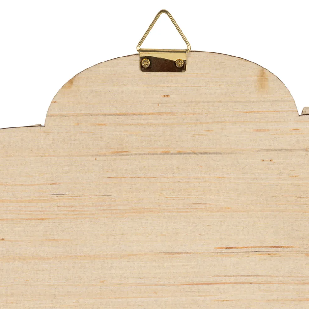 Miroir coquillage en rotin naturel 50x35cm