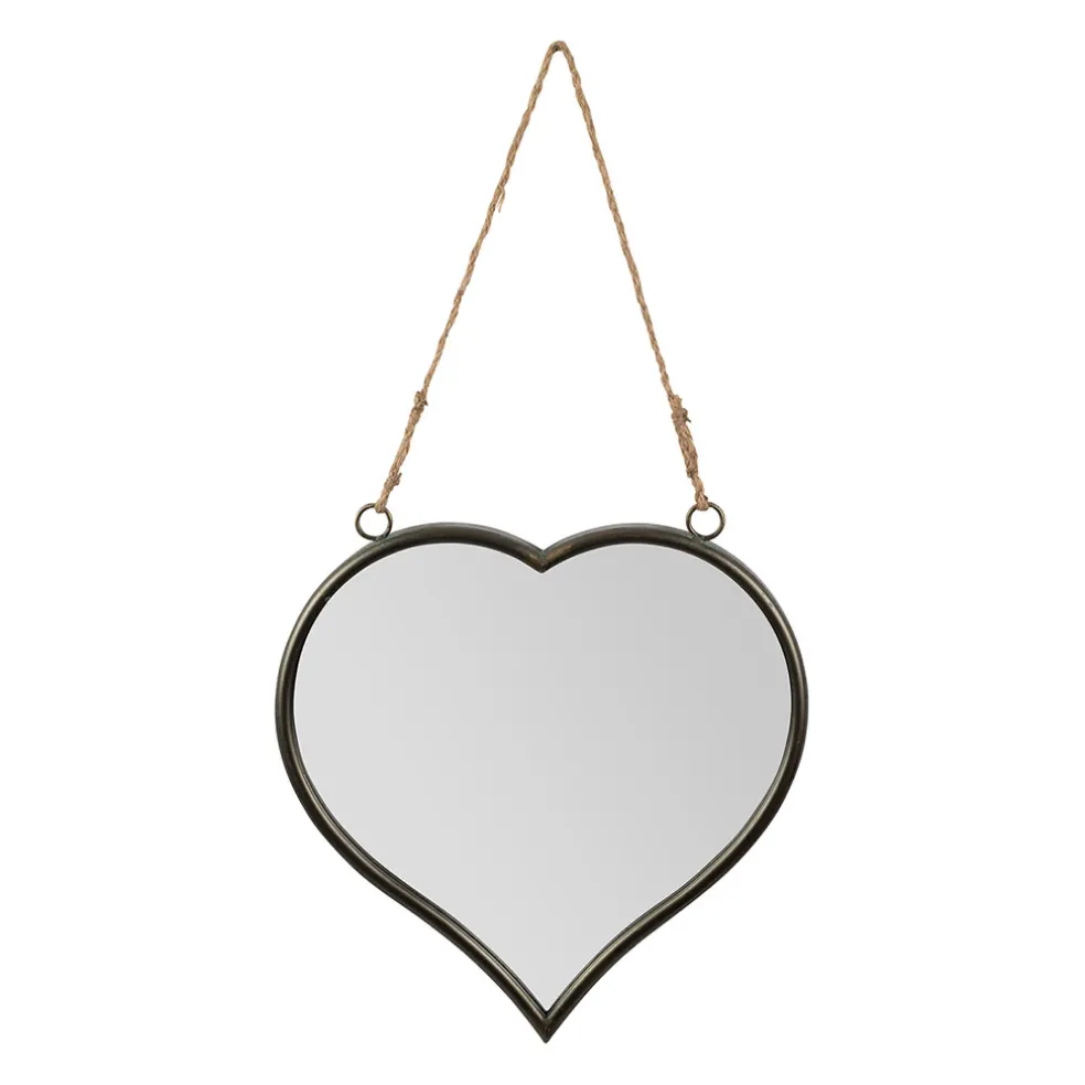 Miroir cœur en fer et miroir - Cœur