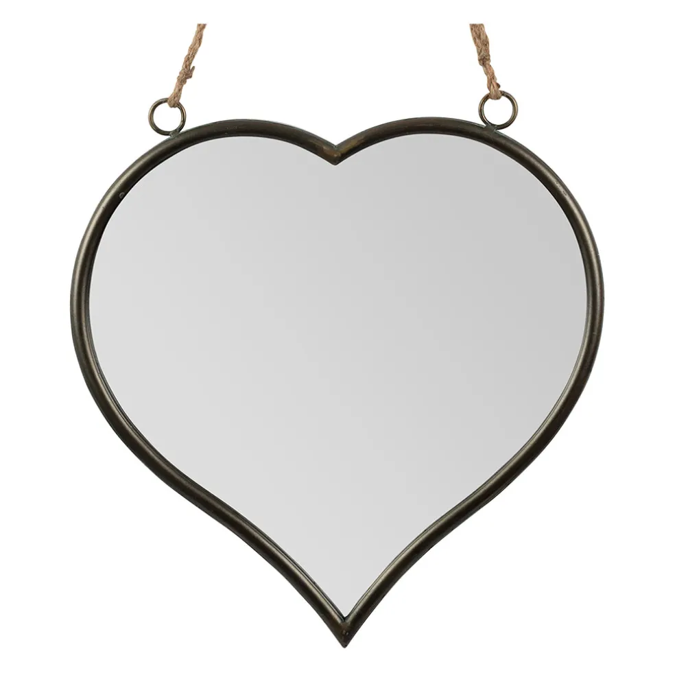Miroir cœur en fer et miroir - Cœur